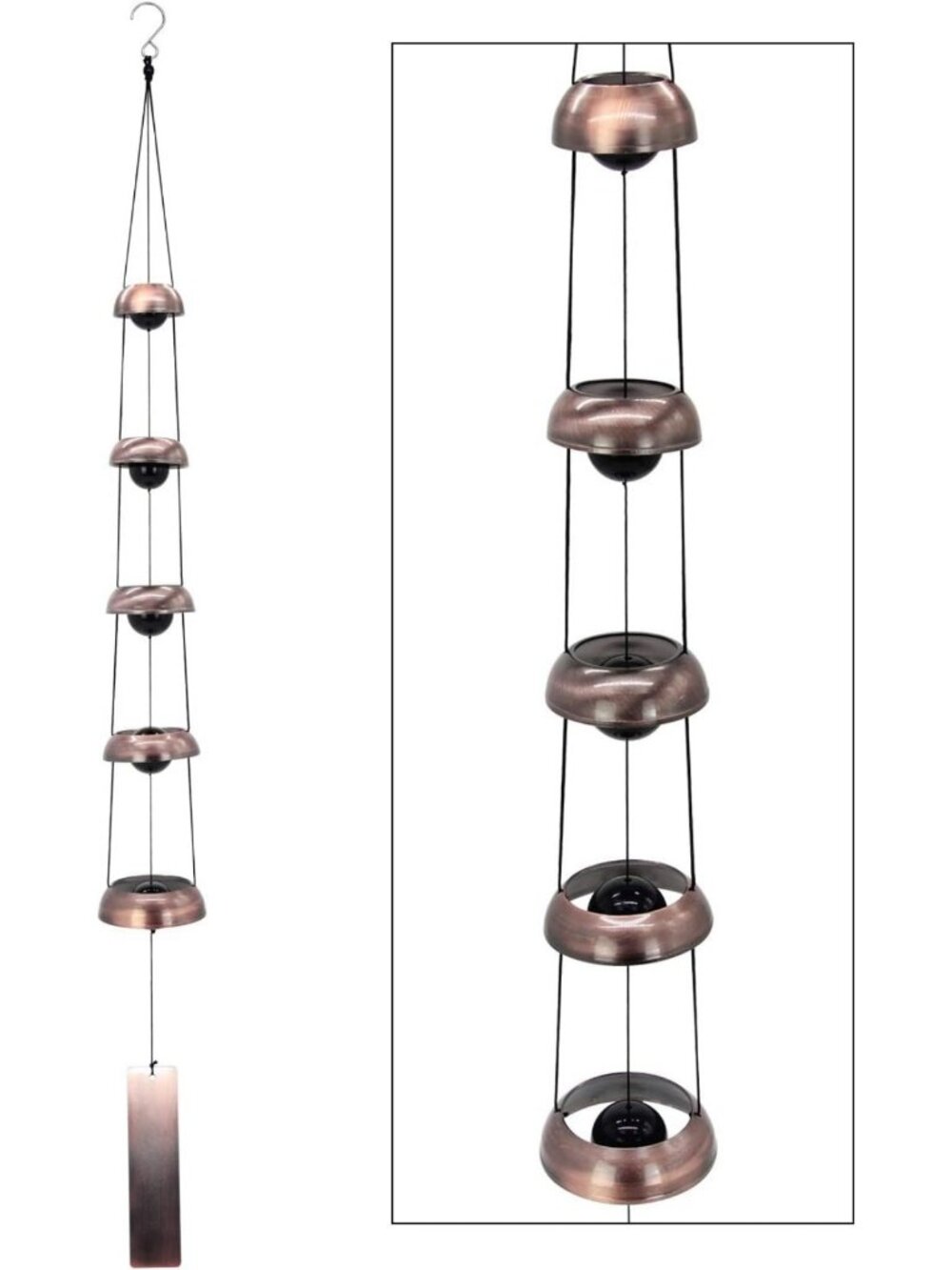 Feng Shui Copper Wind Chimes for Home & Garden Decor - Outdoor Temple Chime